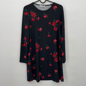 MANGO BASICS WOMEN'S MIDI LONG SLEEVE DRESS